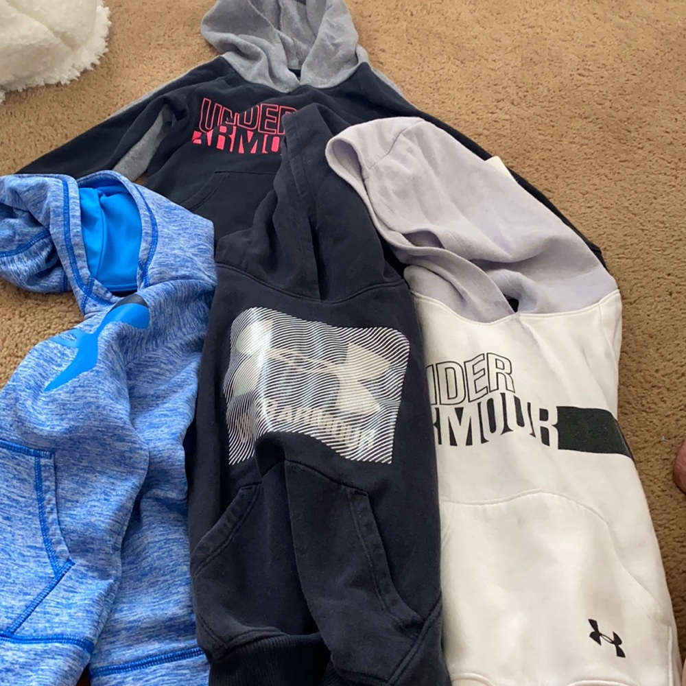 used little girls under armour hoodie